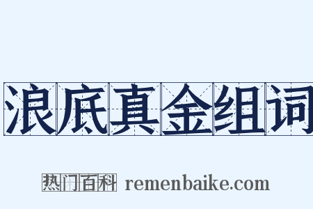 浪底真金组词是什么意思的图片